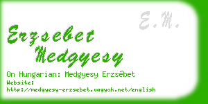 erzsebet medgyesy business card