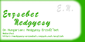 erzsebet medgyesy business card